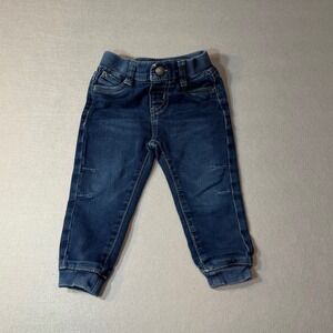 Levis Stretchy Knit Jogger Baby Jeans Blue Denim Ribbed Waist Cuffs 18M